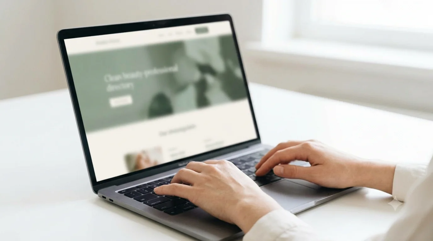 A verified nail directory listing showing a professional's checked identity, qualifications and insurance in the UK nail industry