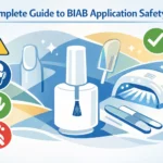 BIAB application safety guide covering chemical composition, contraindications, UK regulations and professional protocols for nail technicians