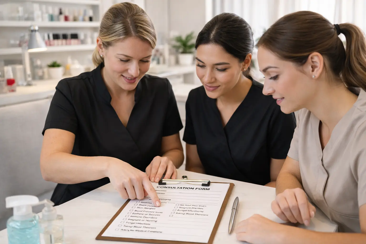 Secure filing cabinet for storing client consultation forms ensuring GDPR compliance and data protection in nail salon